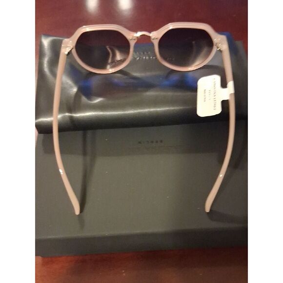Carolina Lemke Berlin | Matti Sunglasses - Silver Tone W/Gradient Turquoise Lens New Carolina Lemke Eyewear~America Silver Aviators CL3310-03  main image 2